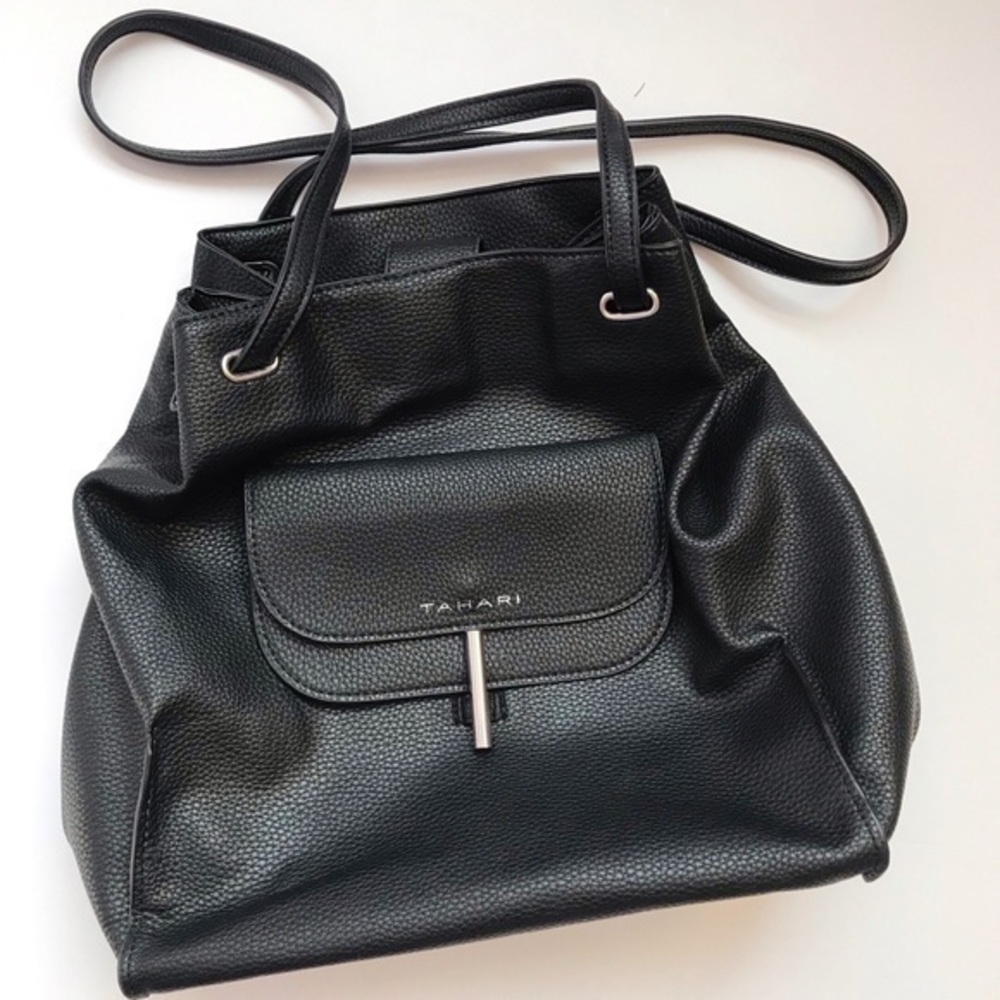 Tahari Women's Black Flipped Shoulder Bag